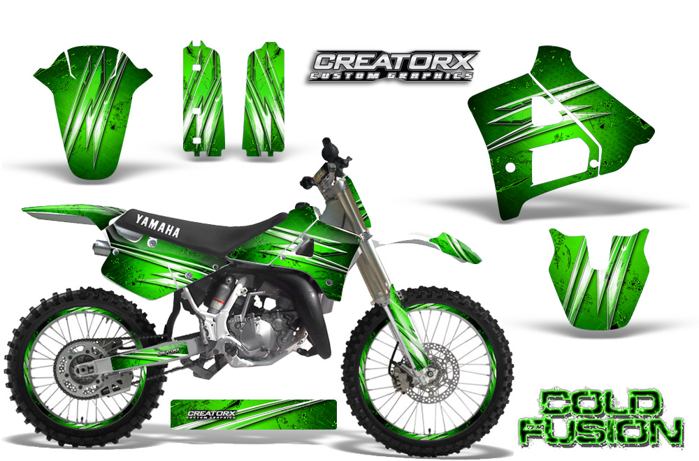 Yamaha YZ125 91-92 Graphics Kit Cold Fusion Green NP Rims